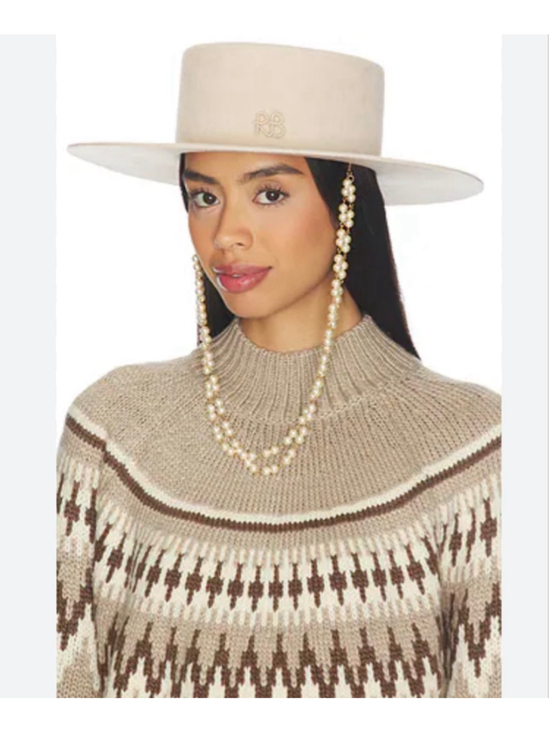 Ruslan Baginskyi Canotier Hat|Beige|Large|NWT|Flaw